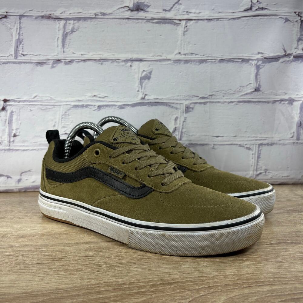 Vans Kyle Walker Green Skate Shoes Men's Size 8.5 Pop Cush Skateboarding Sneaker